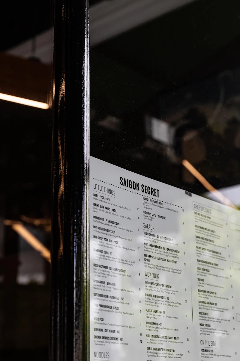 Menu, Saigon Secret