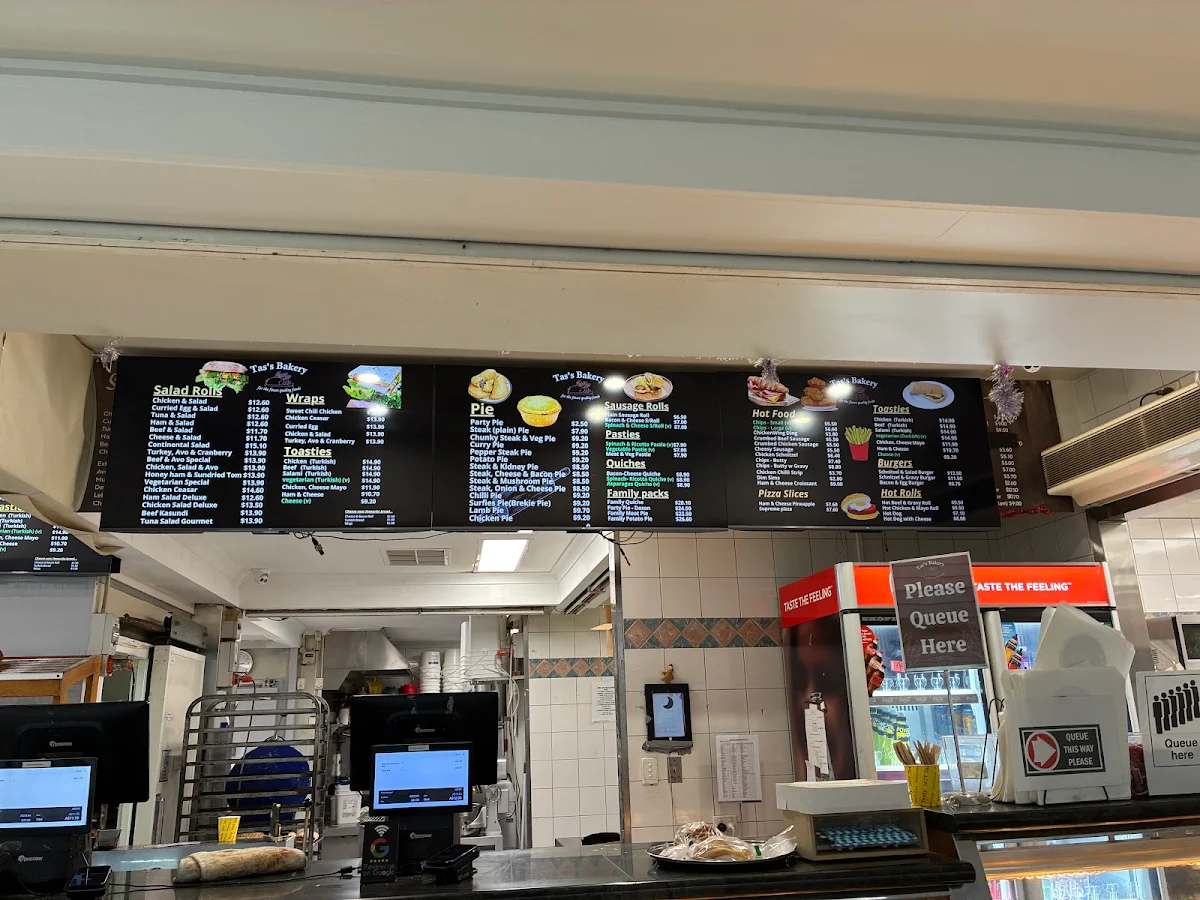 Menu, Tas's Bakery