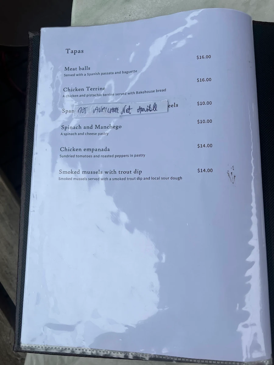Menu, Casa de la bodega
