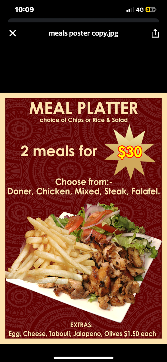 Menu, Mateen Kebab House