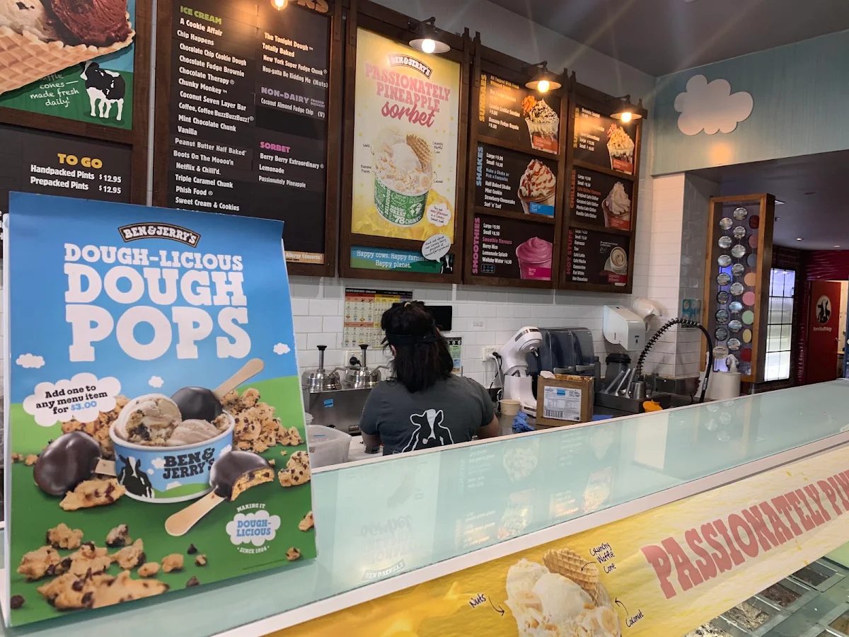 Menu, Ben & Jerry’s