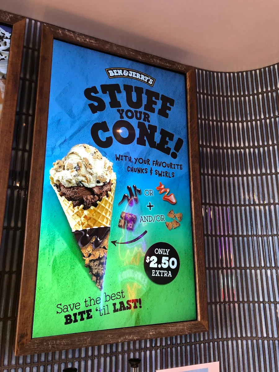 Menu, Ben & Jerry’s