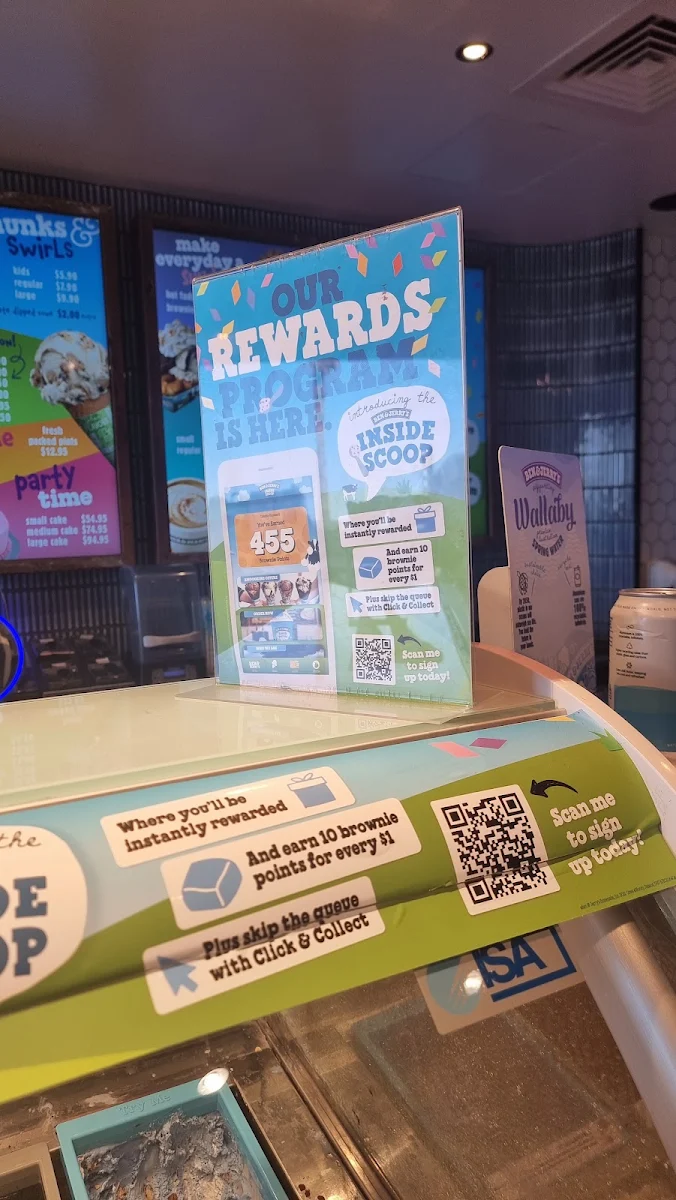 Menu, Ben & Jerry’s
