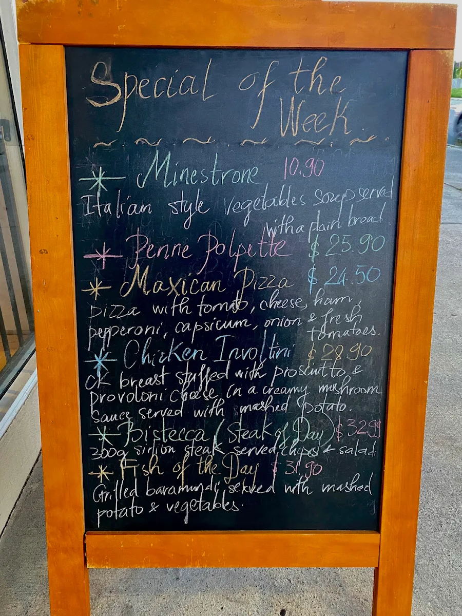 Menu, Gino's Spaghetti Bar