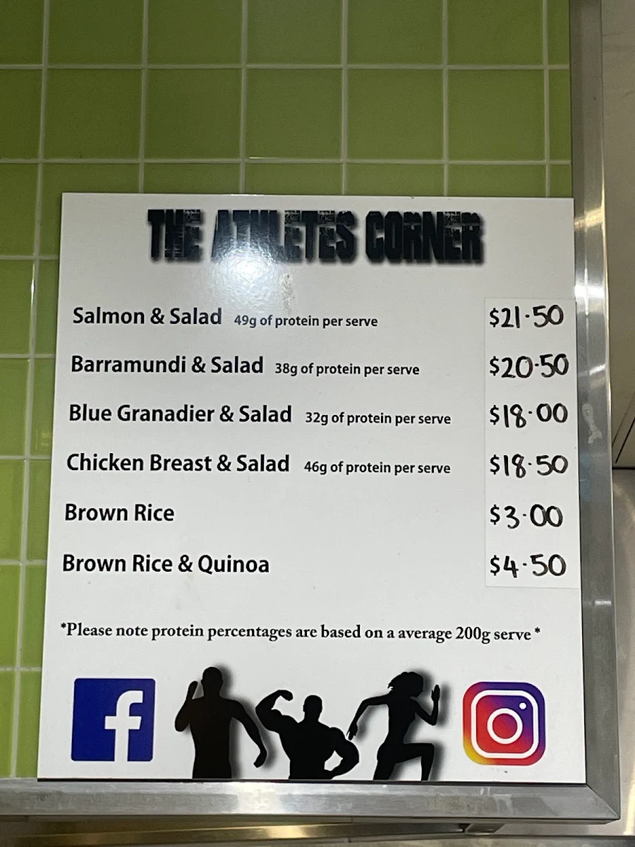 Menu, The Stadium Fish & Chippery & All Day Cafe