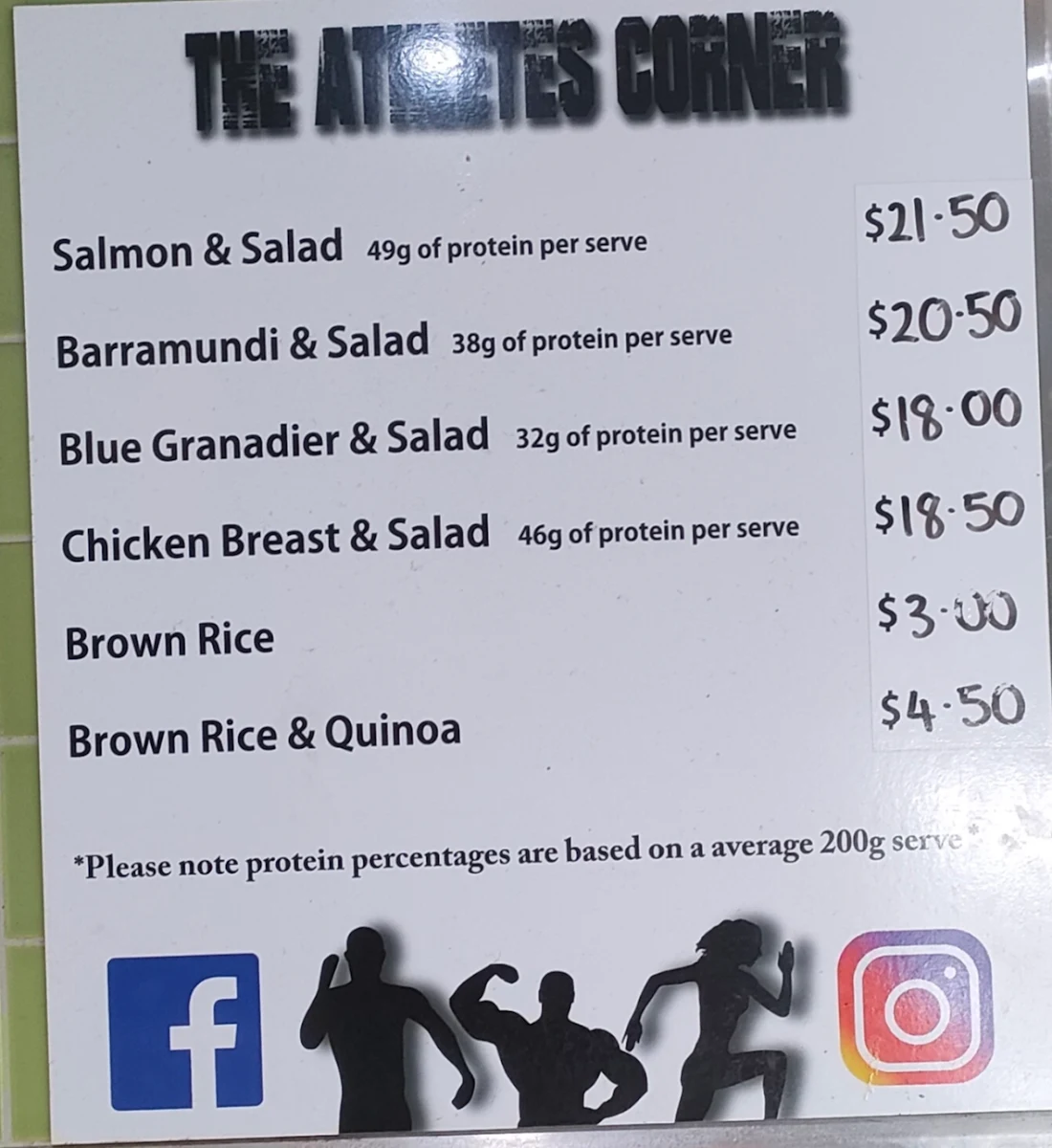 Menu, The Stadium Fish & Chippery & All Day Cafe