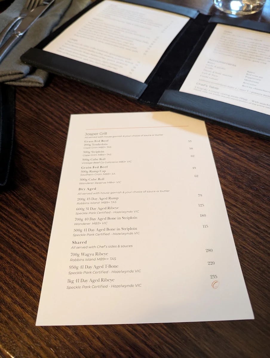 Menu, Cinder
