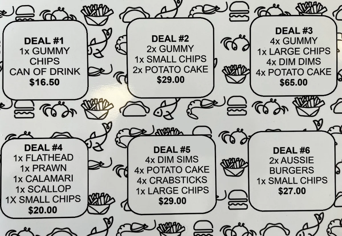 Menu, The Fish & Chip Shop