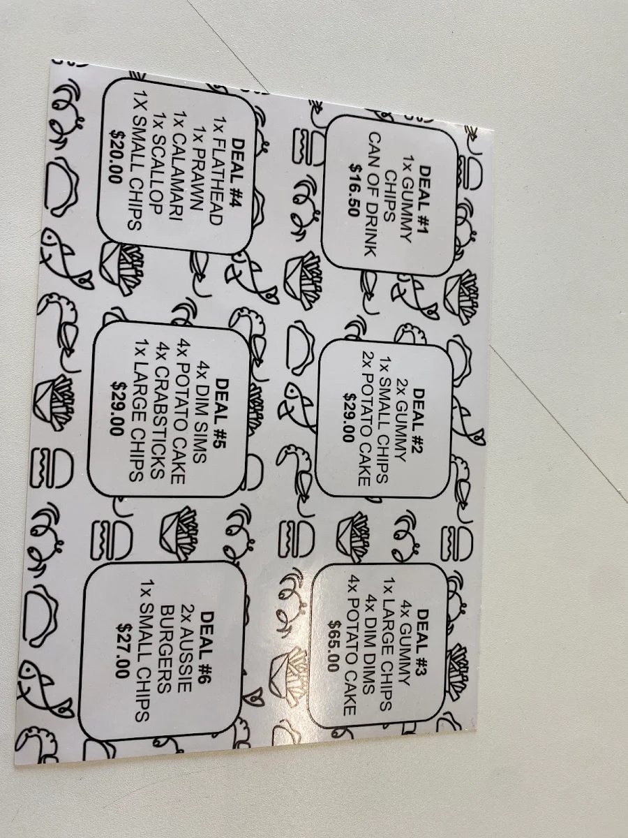Menu, The Fish & Chip Shop