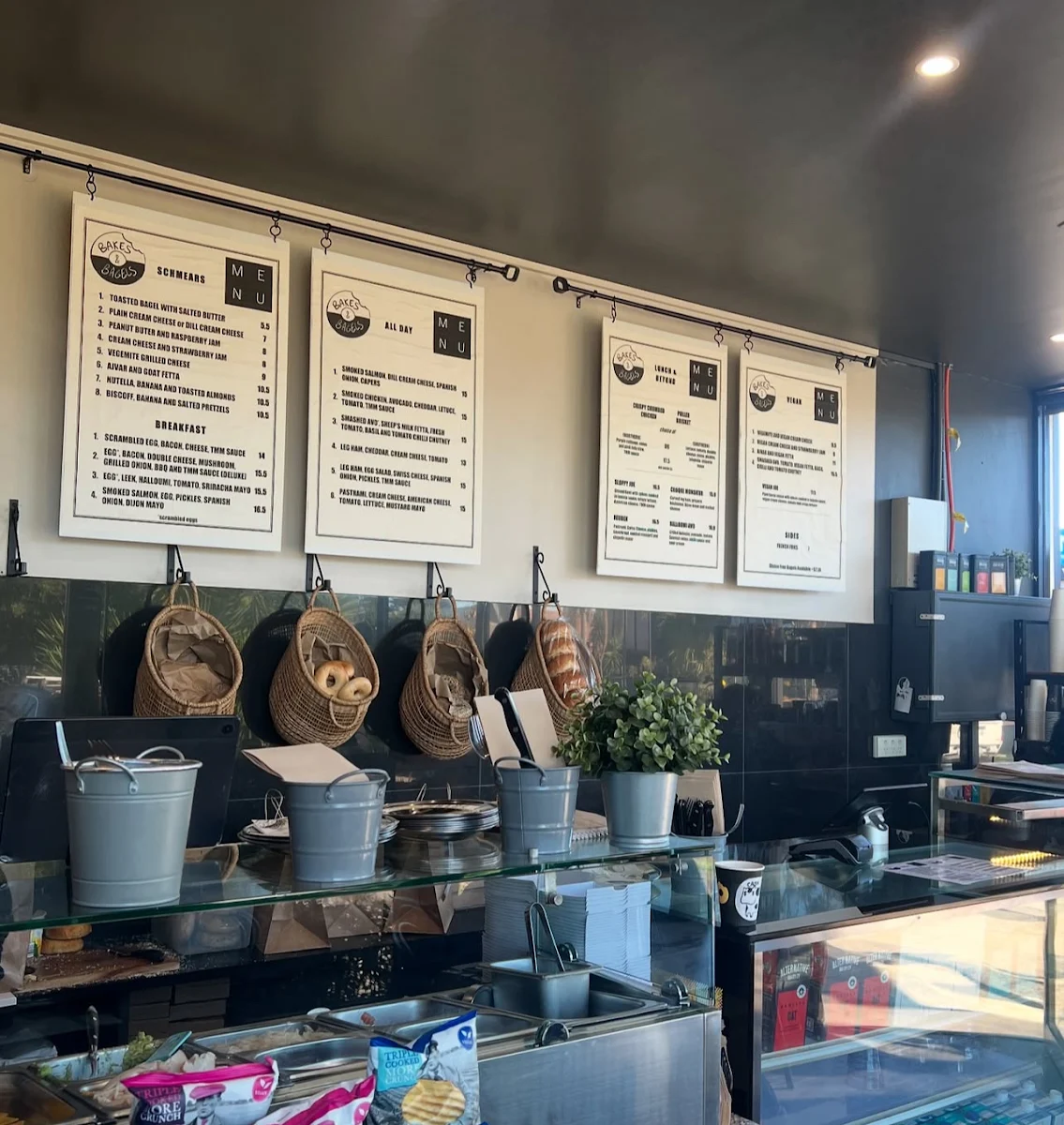 Menu, Bakes & Bagels (Thomastown)