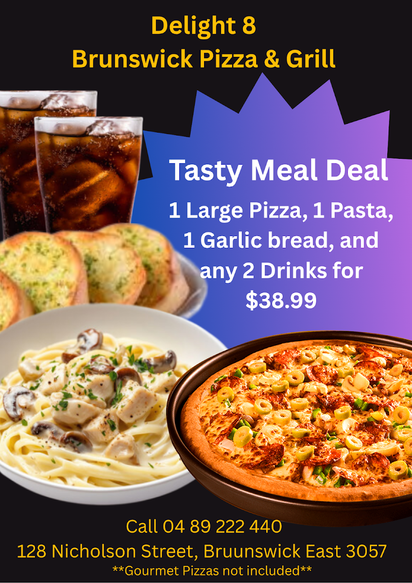 Menu, Pizza & Grill