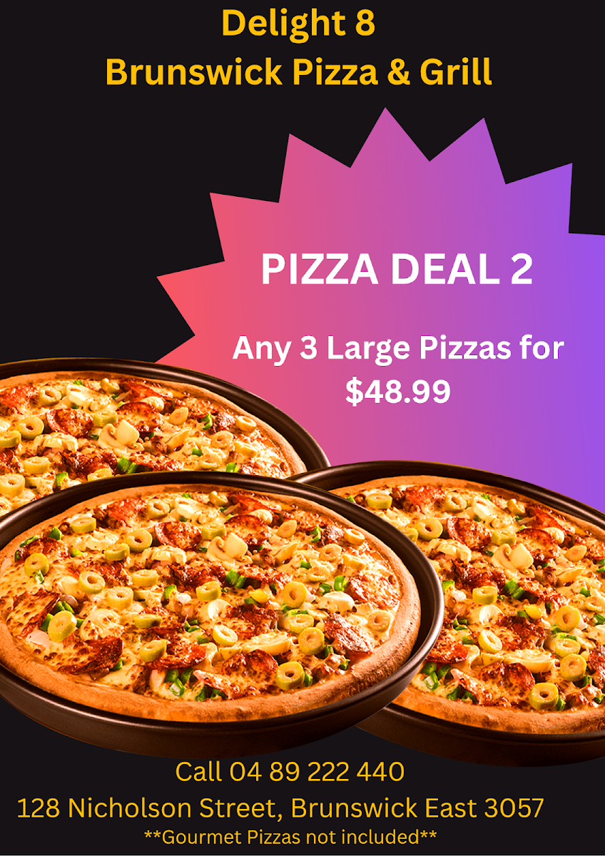 Menu, Pizza & Grill