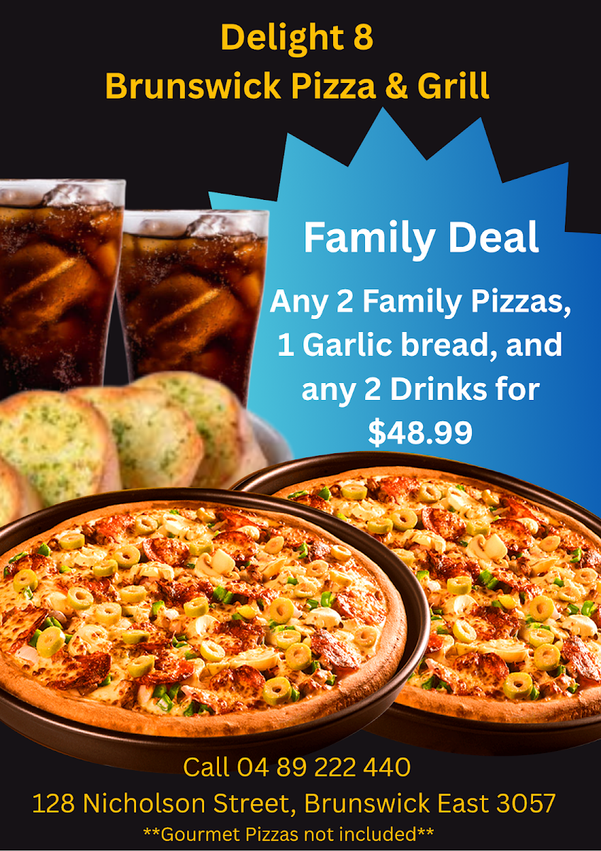 Menu, Pizza & Grill