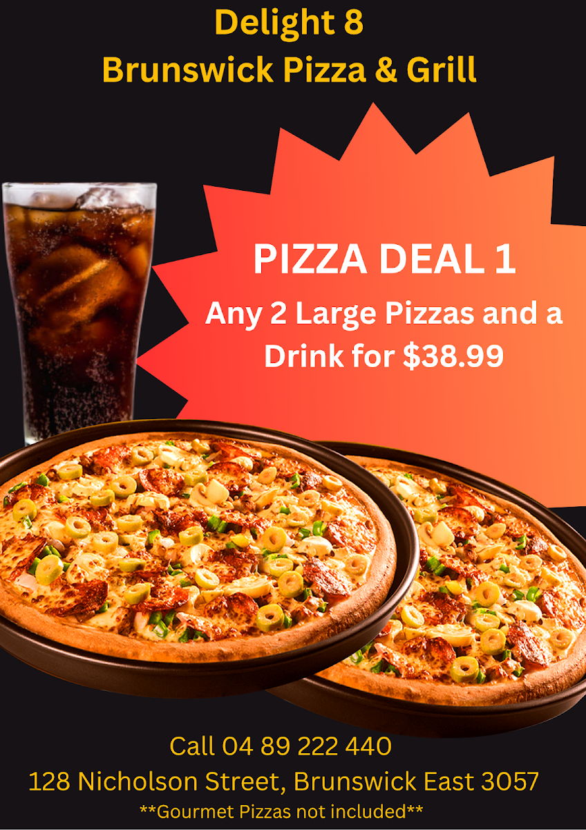 Menu, Pizza & Grill