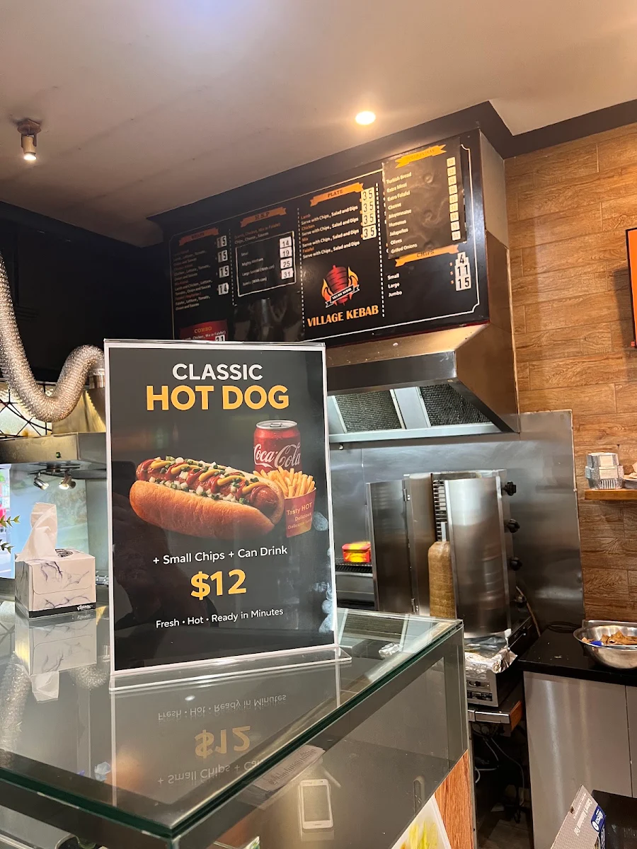 Menu, Village Pizza and Kebab