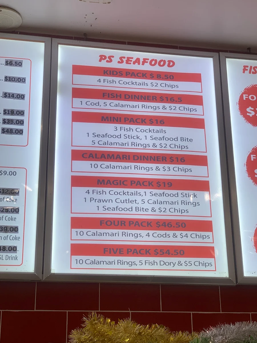 Menu, Plainland Chicken & Seafood