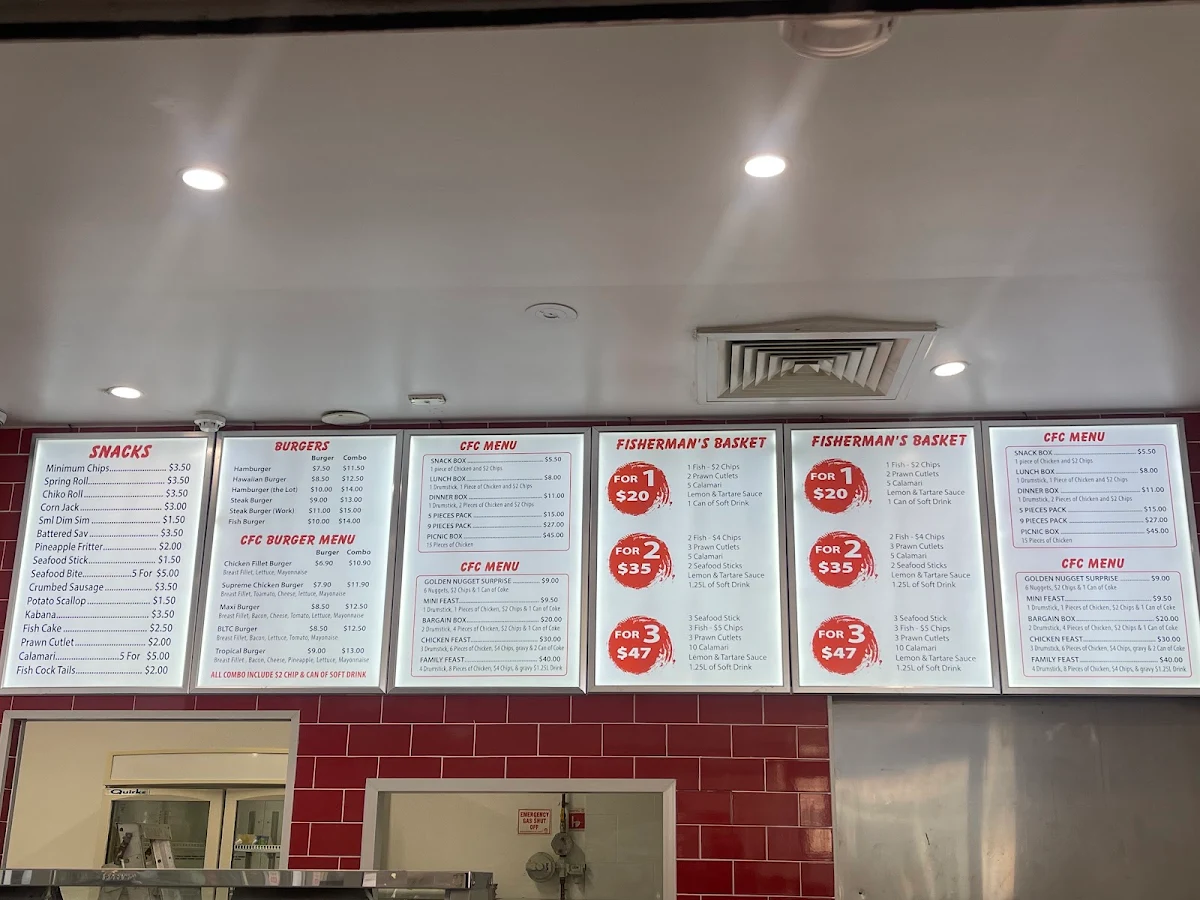 Menu, Plainland Chicken & Seafood