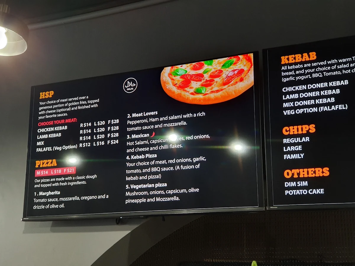 Menu, Amal Kebab & Crust