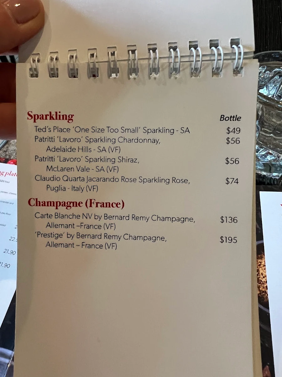 Menu, Saffron Indian Gourmet