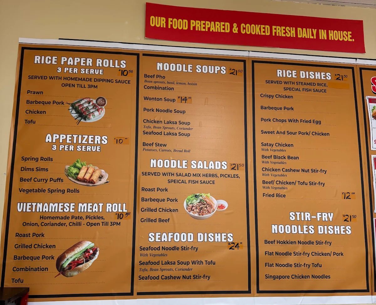 Menu, K-L Saigon @ 2 Wells