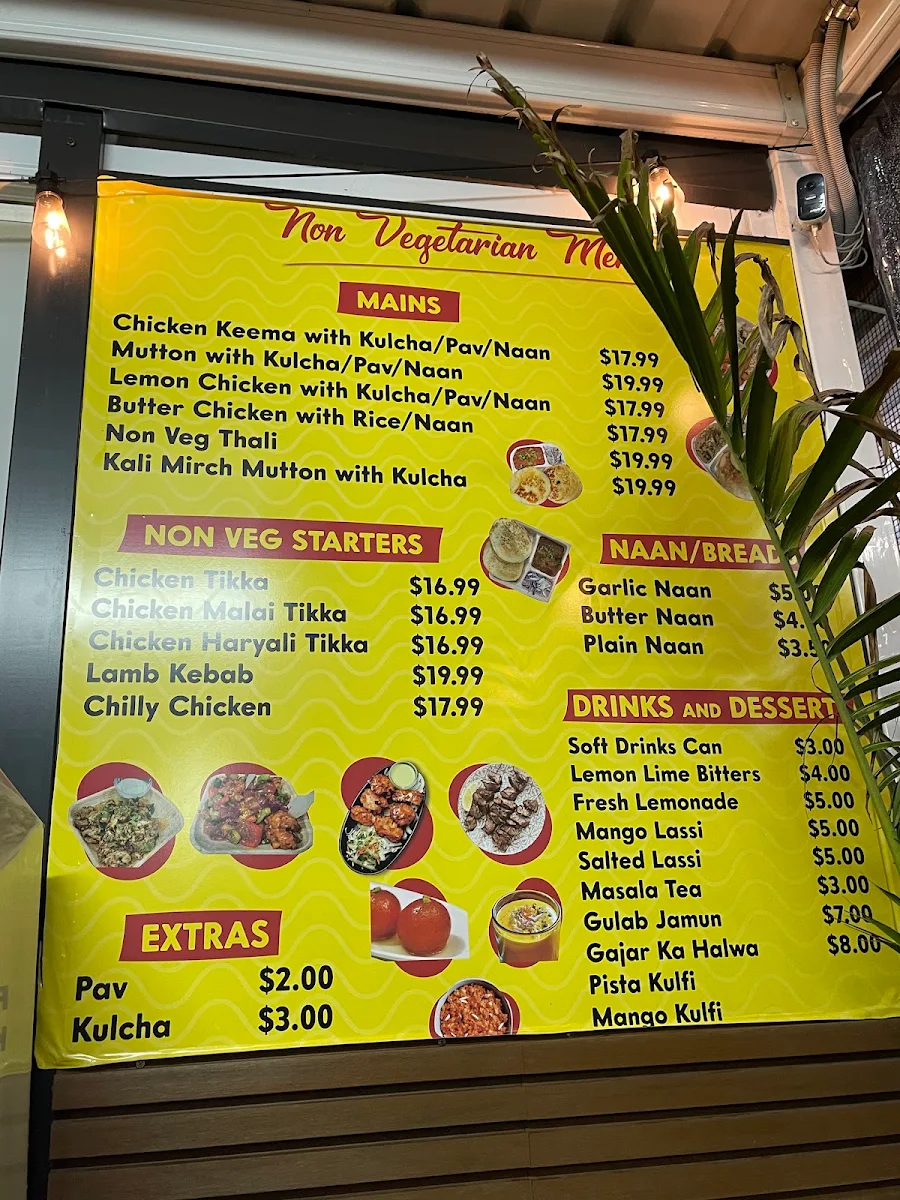 Menu, Royal Turban Tadka