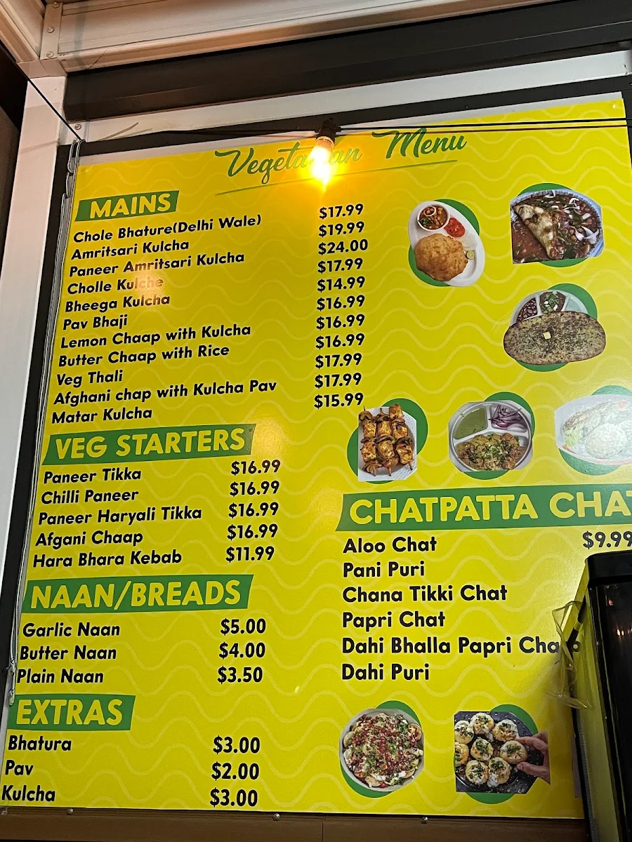 Menu, Royal Turban Tadka