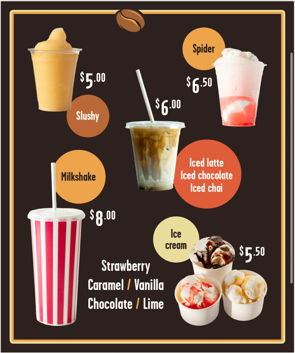 Menu, Bean Corner