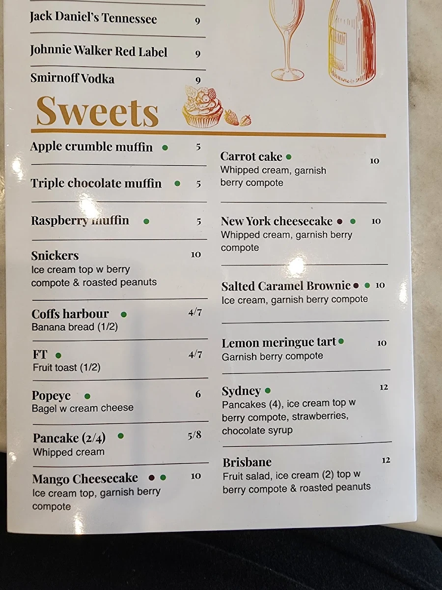 Menu, More Cafe