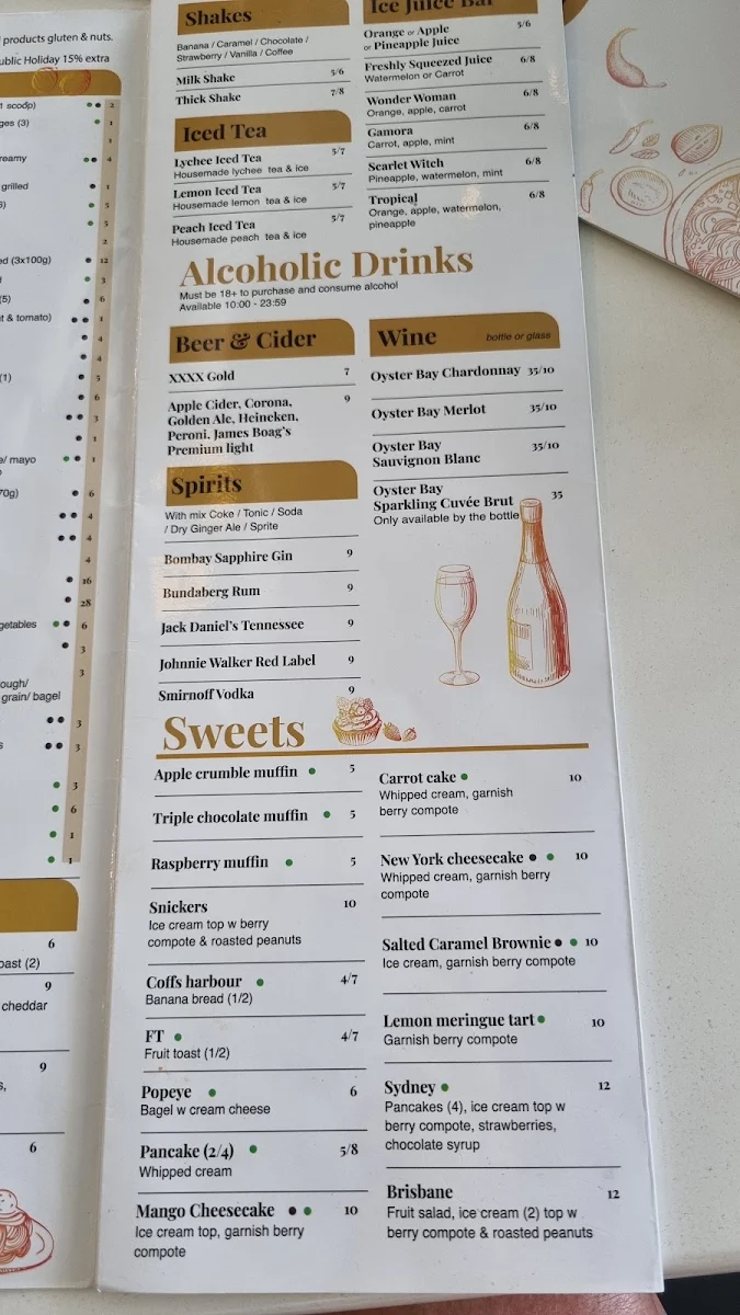 Menu, More Cafe