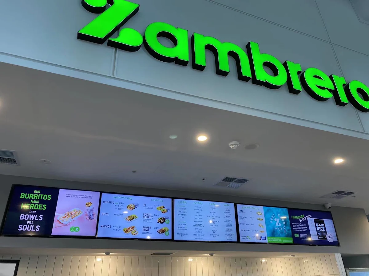 Menu, Zambrero Parkville