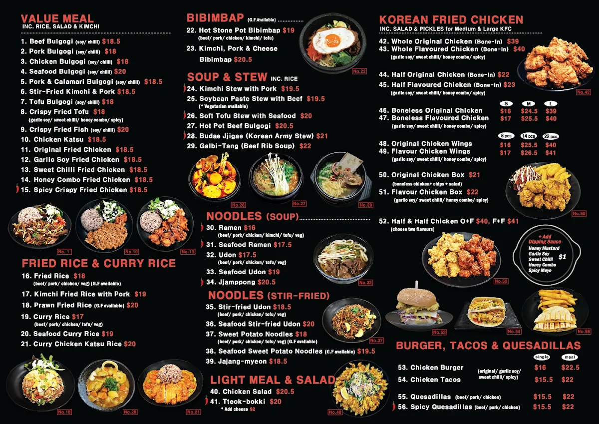 Menu, Crispers - Korean Gourmet Chicken
