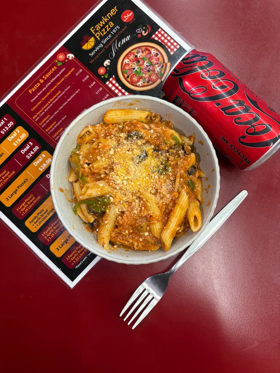 Menu, Fawkner Pizza