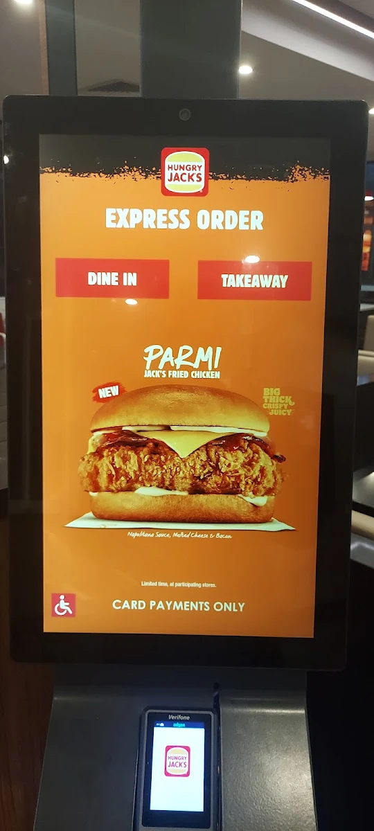 Menu, Hungry Jack's Burgers Werribee