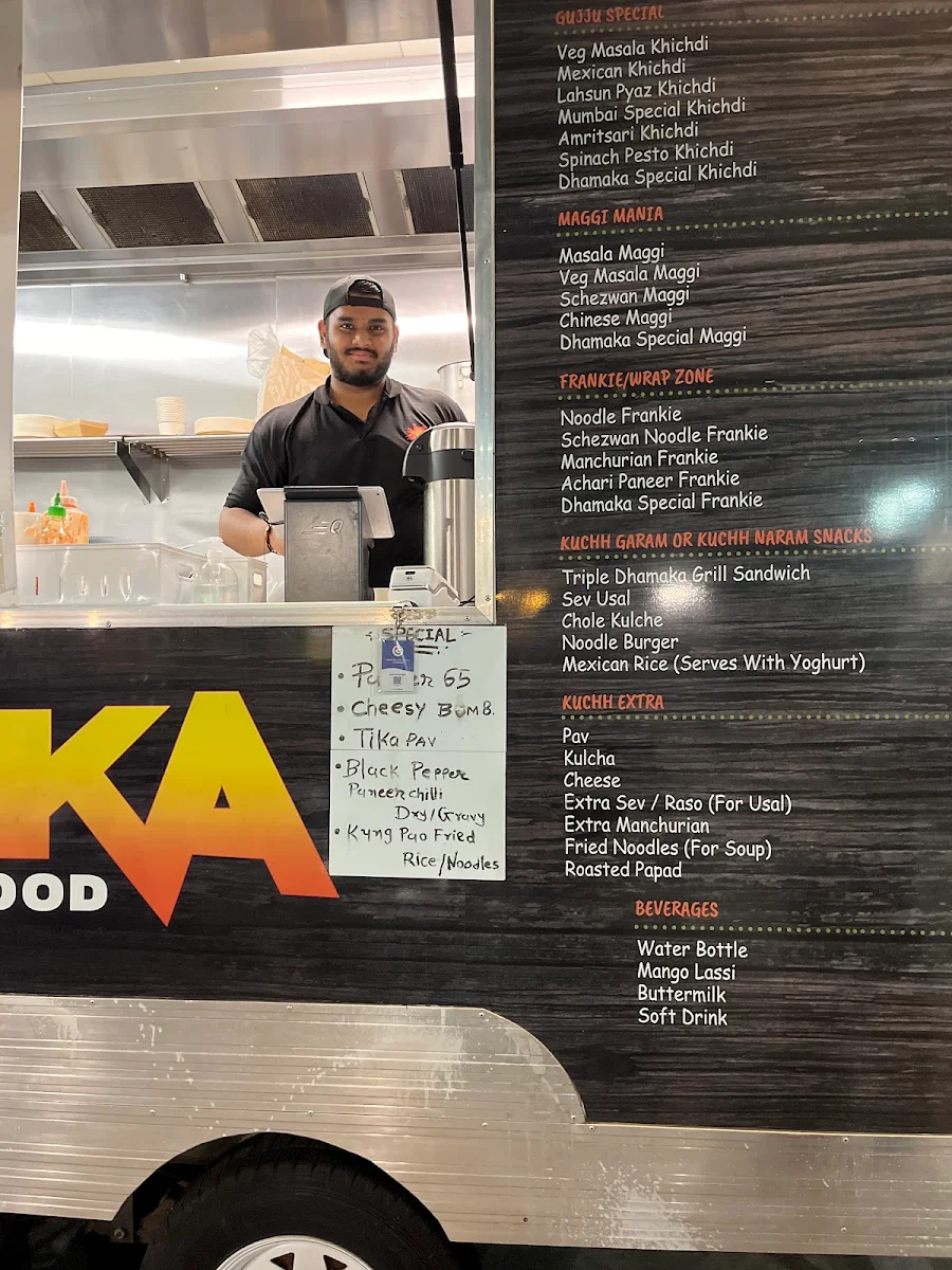 Menu, Dhamaka Indian Street Food