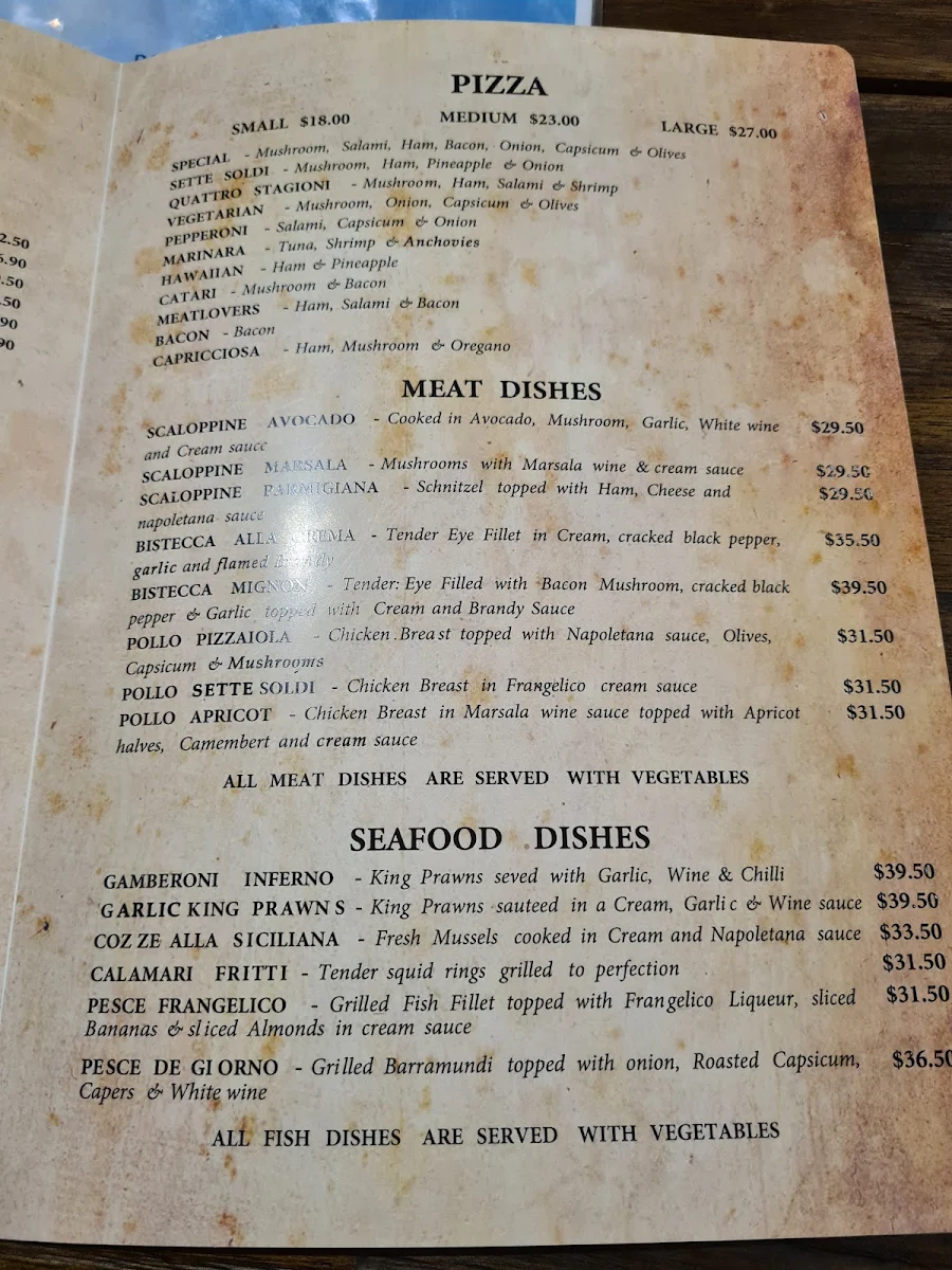 Menu, Da Sette Soldi