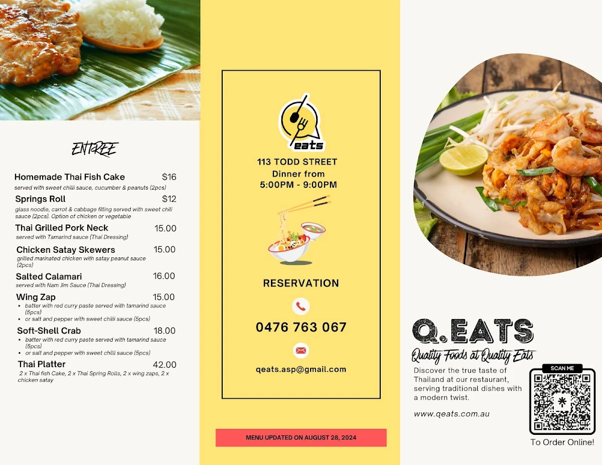 Menu, Q Eats