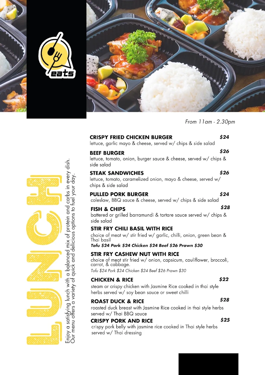 Menu, Q Eats