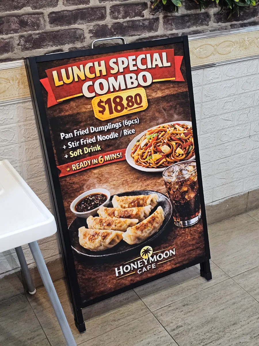 Menu, Honeymoon Cafe