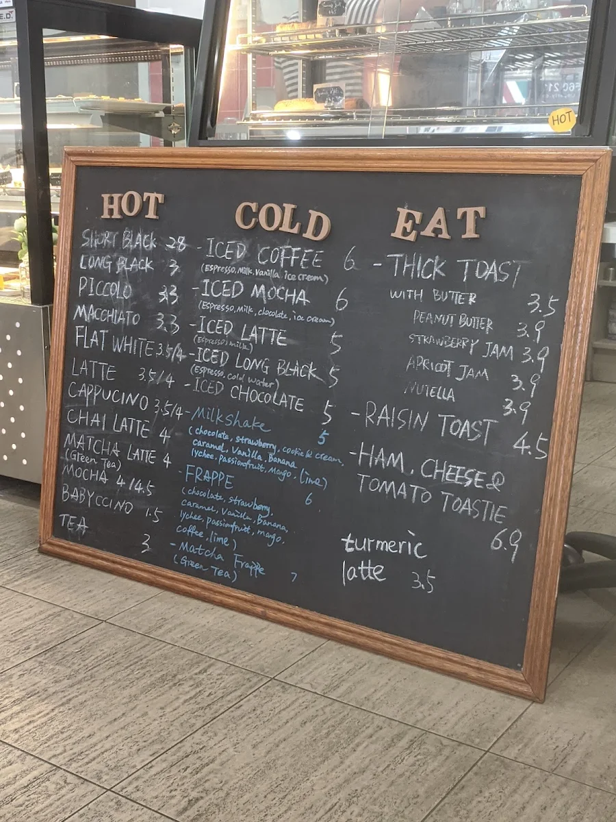 Menu, Honeymoon Cafe