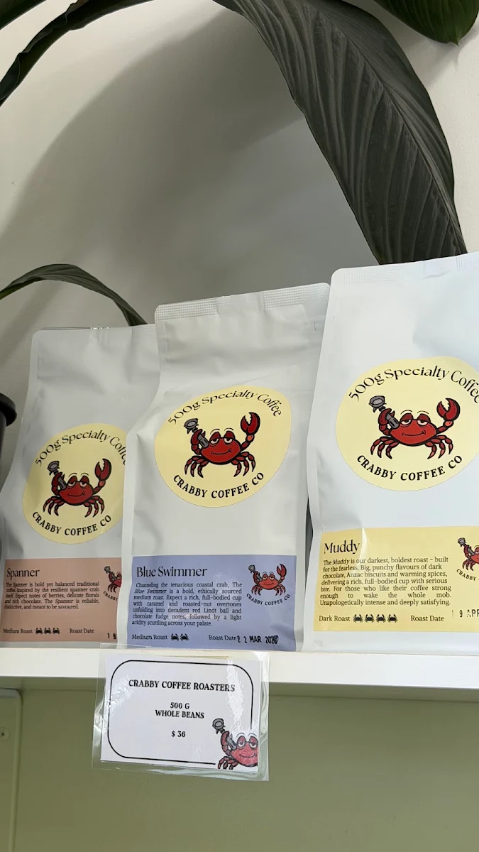 Menu, Crabby Coffee Co