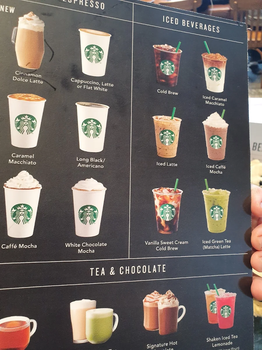 Menu, Starbucks South Brisbane