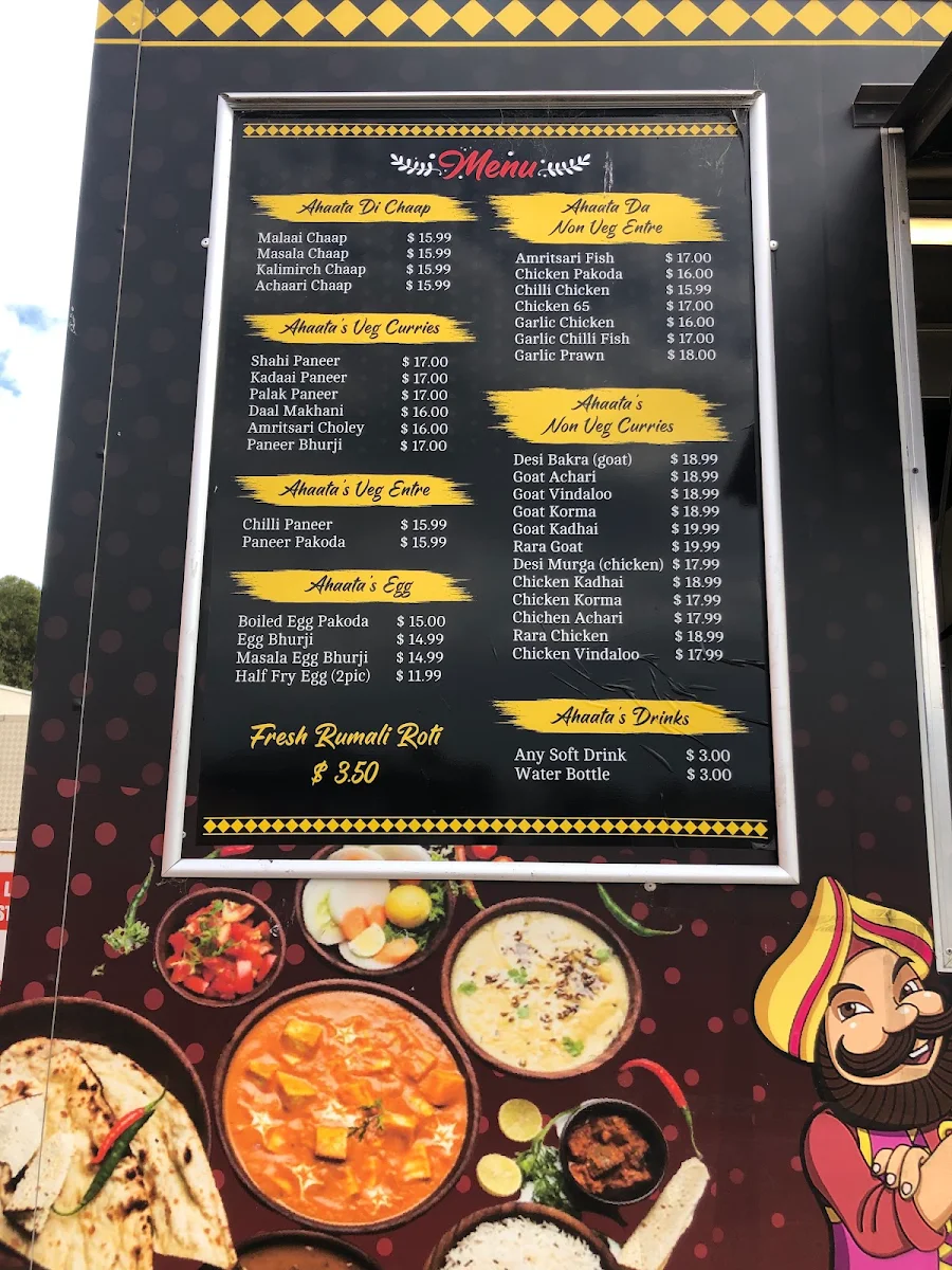 Menu, DESI AHAATA