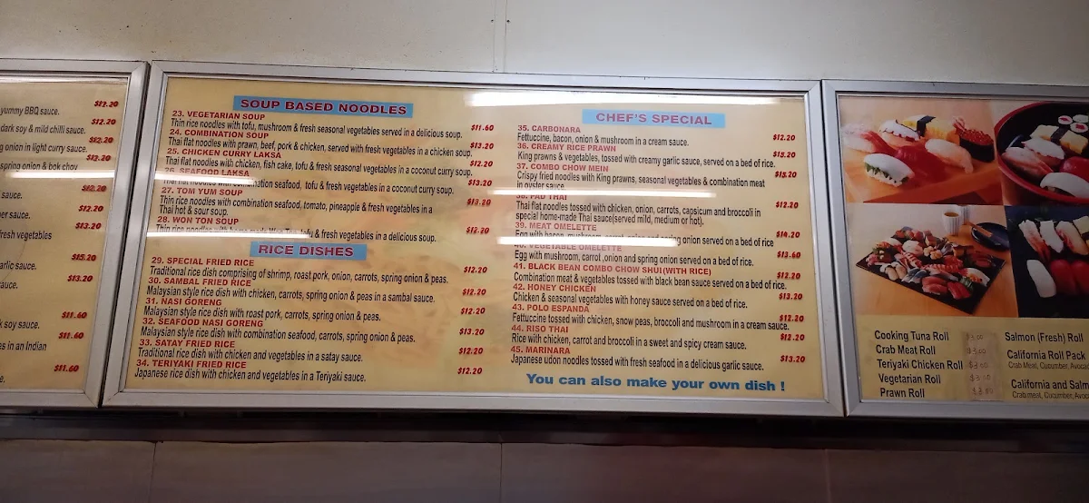 Menu, Yummy Noodle Port Augusta