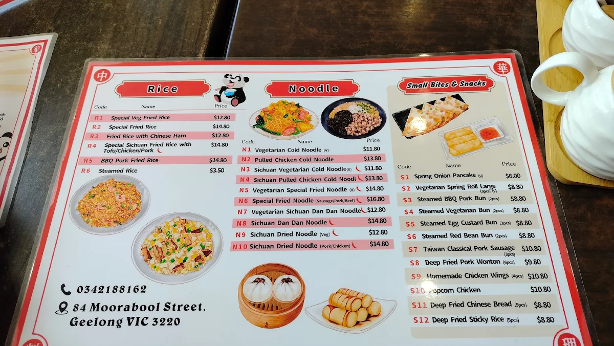 Menu, Oh Dumpling