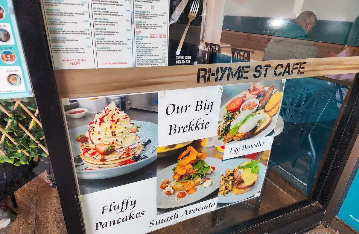 Menu, Rhyme St Cafe Eastlands