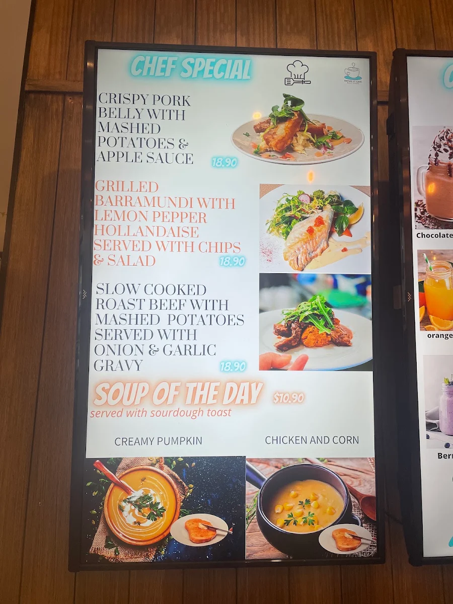 Menu, Rhyme St Cafe Eastlands