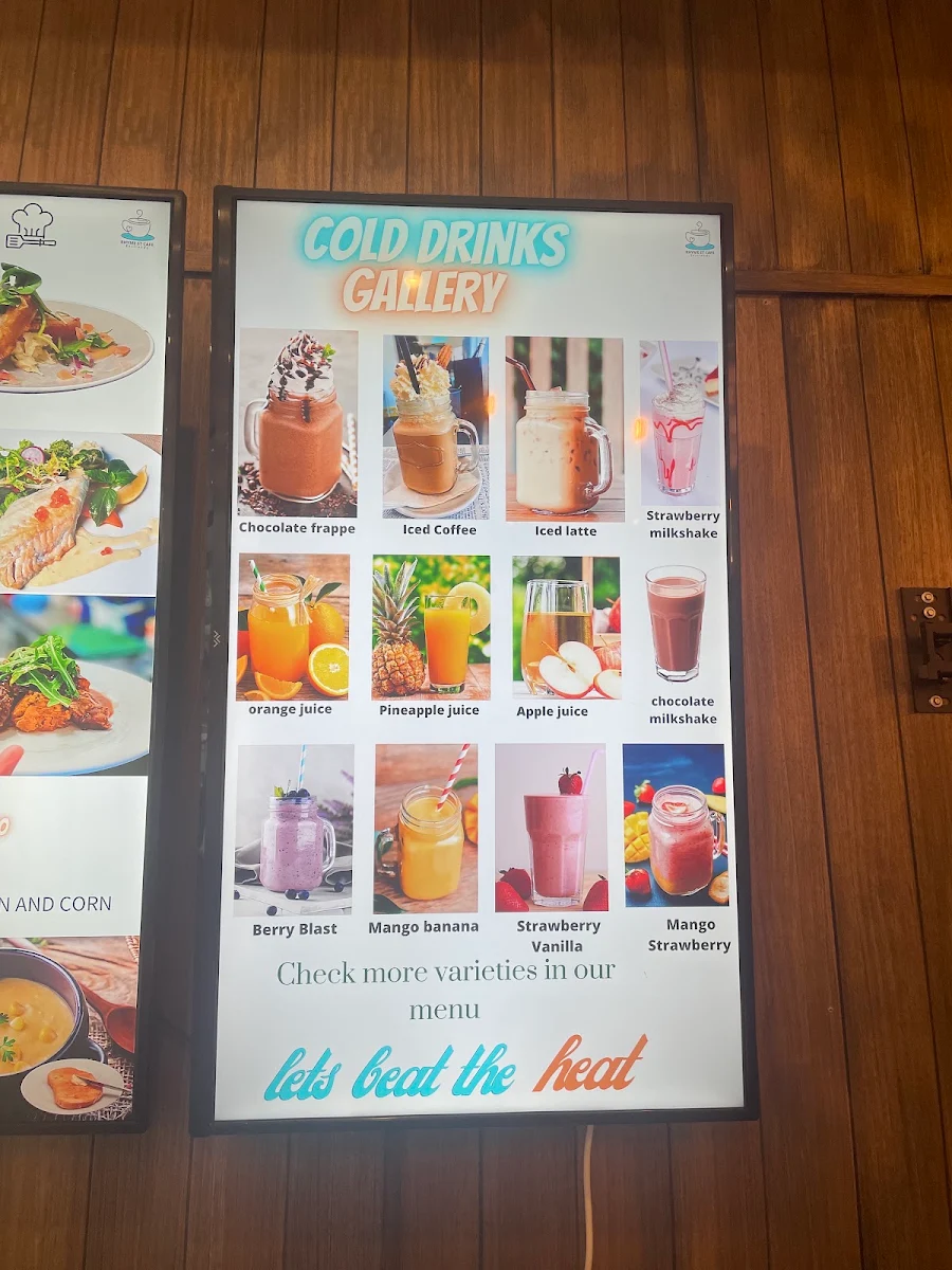 Menu, Rhyme St Cafe Eastlands
