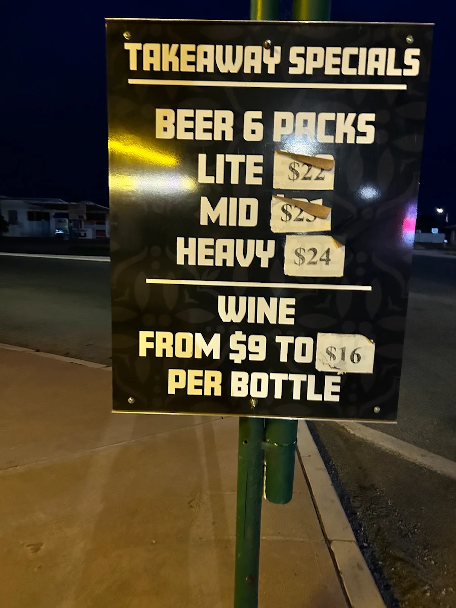Menu, Junction Hotel