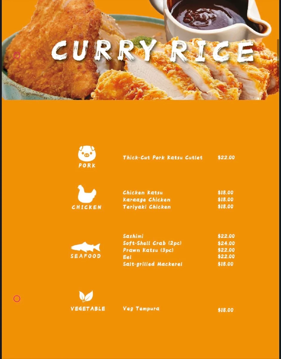 Menu, Mitsuki Katsu and Sushi Bar