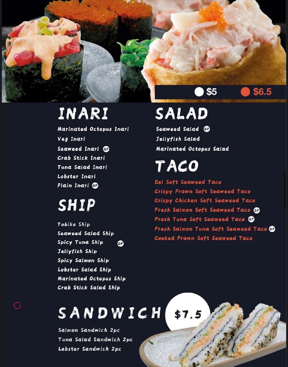 Menu, Mitsuki Katsu and Sushi Bar